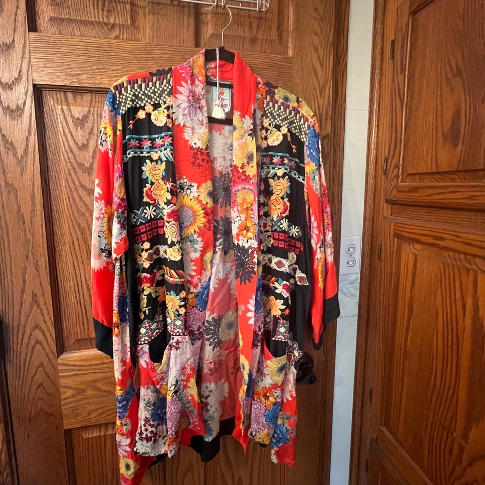 Johnny Was Silk Kimono XL